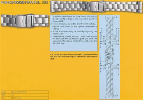 breitling professional 3 bracelet|how to adjust breitling bracelet.